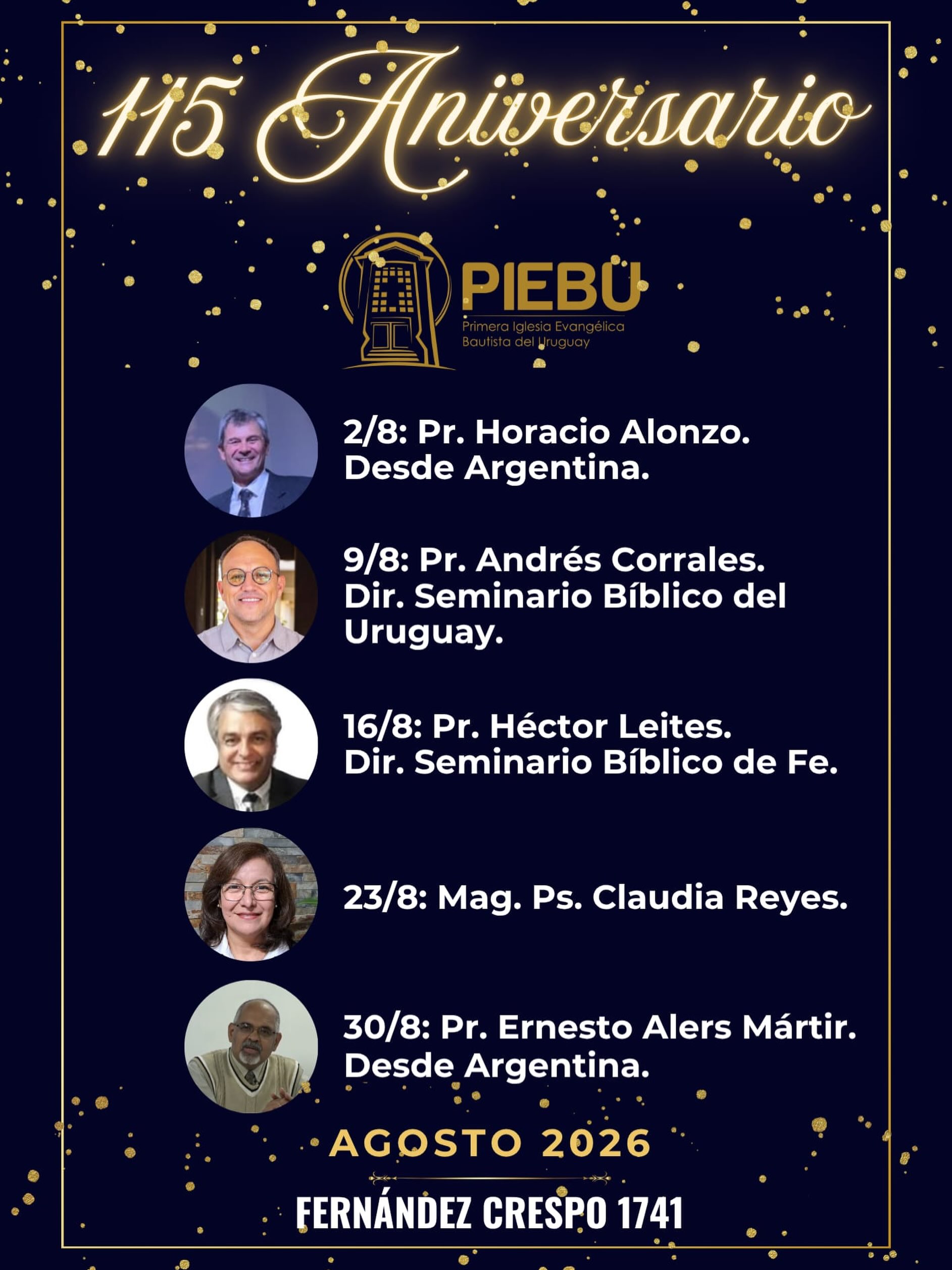 Este mes de Agosto celebramos los 115 años de la PIEBU y es por esto que tenemos invitados especiales, se parte de nuestra celebración❤️✝️